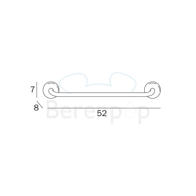 Inda Colorella A2390BCR handdoekhouder 52cm chroom