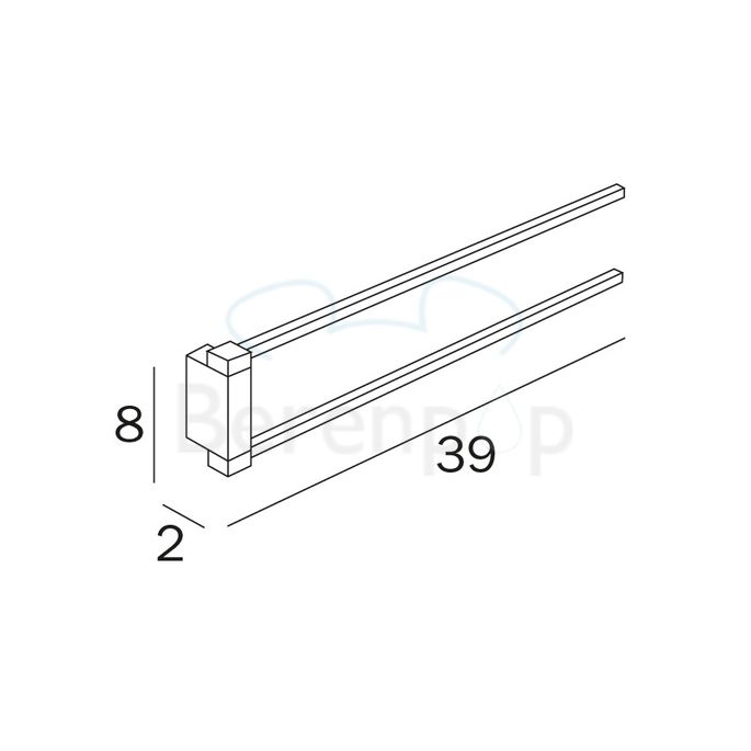 Inda Divo A15150CR 2-lids handdoekhouder chroom