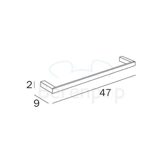 Inda Divo A1518BCR handdoekhouder 47cm chroom