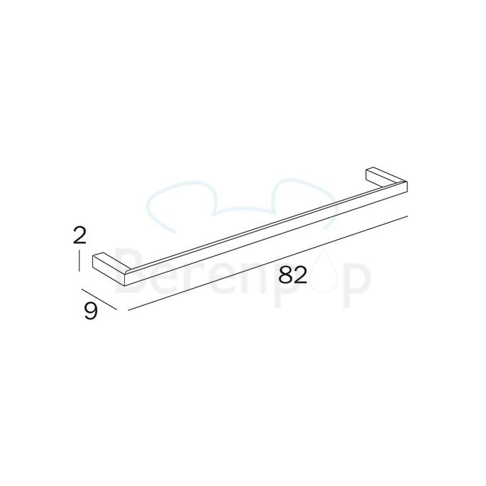 Inda Divo A1518DCR handdoekhouder 82cm chroom