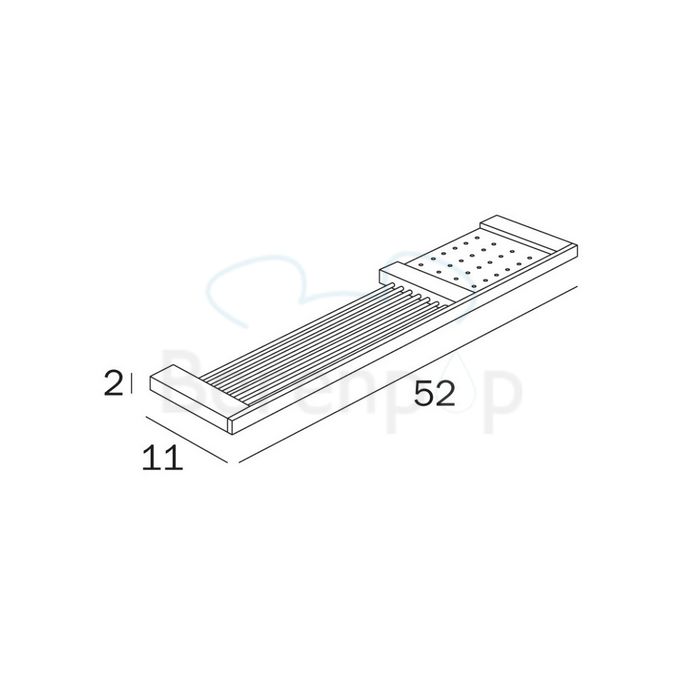 Inda Divo A15510CR zeepkorf met afneembaar legplankje chroom