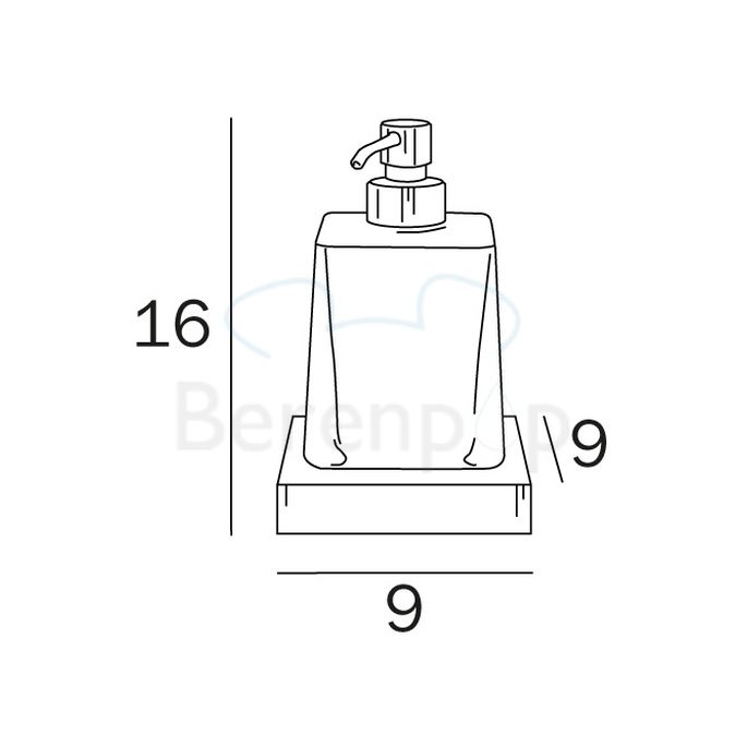 Inda Divo - Mito A2012ZCR21 zeepdispenser gesatineerd glas/ chroom