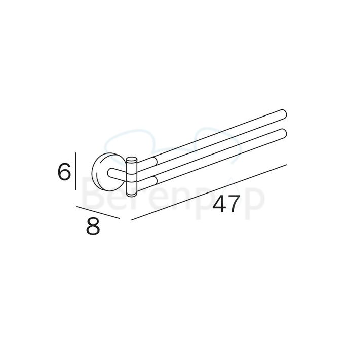 Inda Forum A36150CR 2-lids handdoekhouder chroom