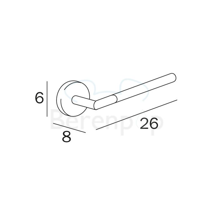 Inda Forum A3618ACR handdoekhouder 26cm chroom