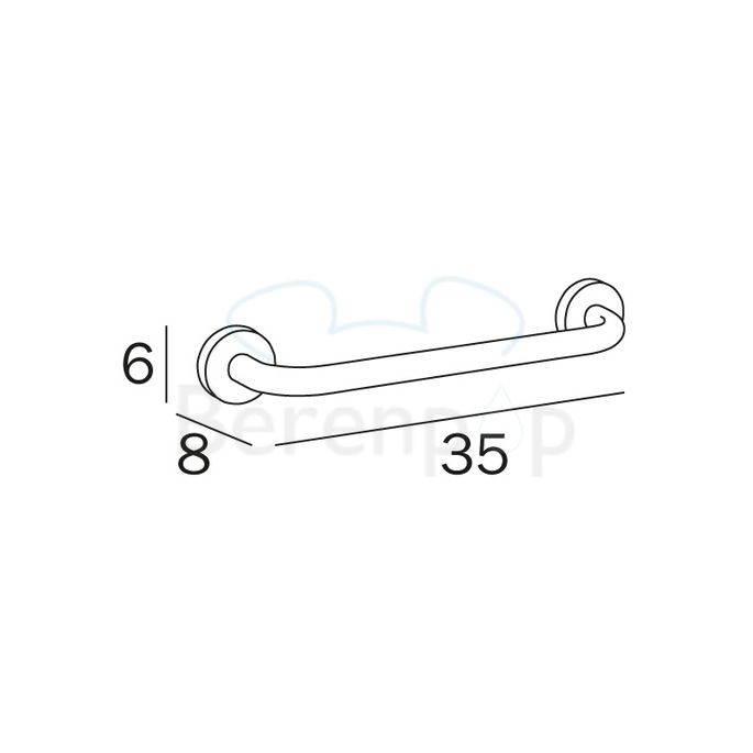 Inda Forum A3690ACR handdoekhouder 35cm chroom