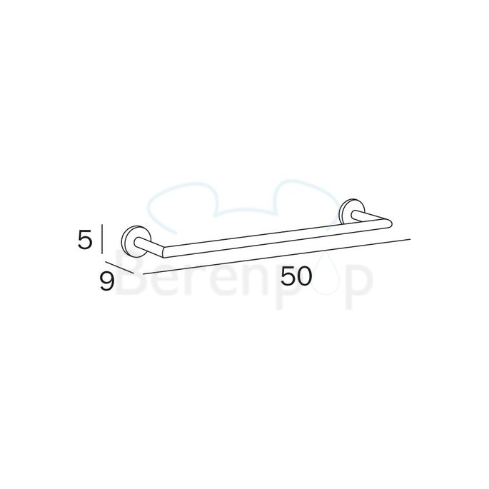 Inda Gealuna A1018BCR handdoekhouder 50cm chroom