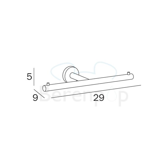 Inda Gealuna A1025CCR dubbele toiletrolhouder chroom