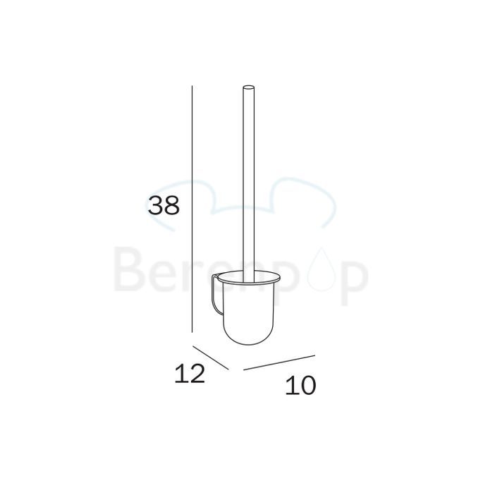 Inda Hotellerie - Export A05140CR toiletborstelhouder wand chroom