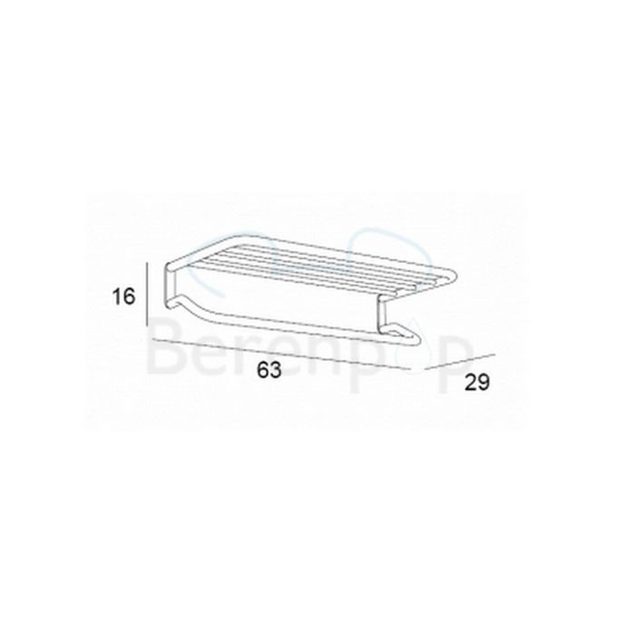 Inda Hotellerie - Ego A13680CR handdoekenrek 63cm chroom