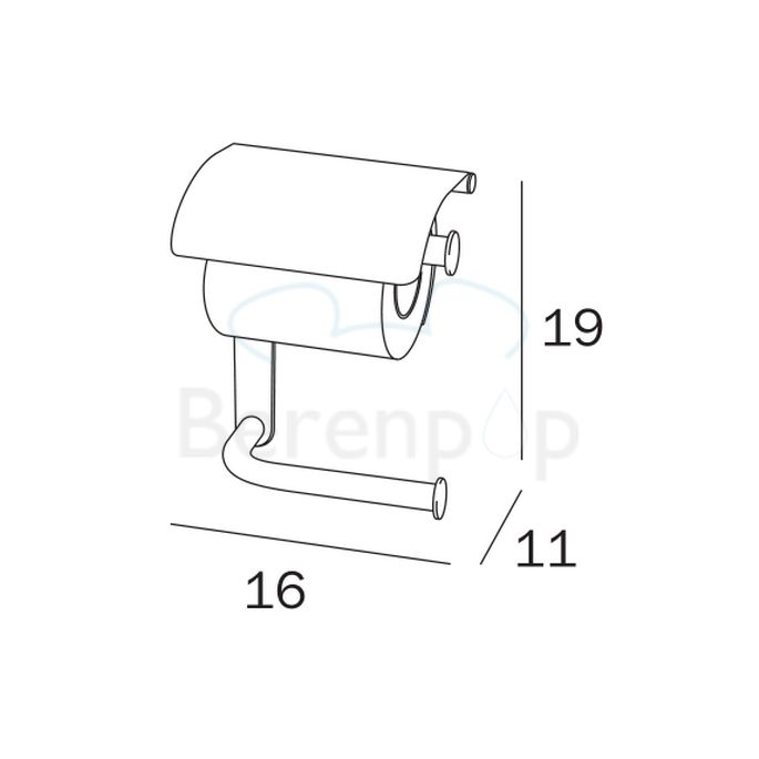 Inda Hotellerie AV425BCR dubbele toiletrolhouder met deksel chroom