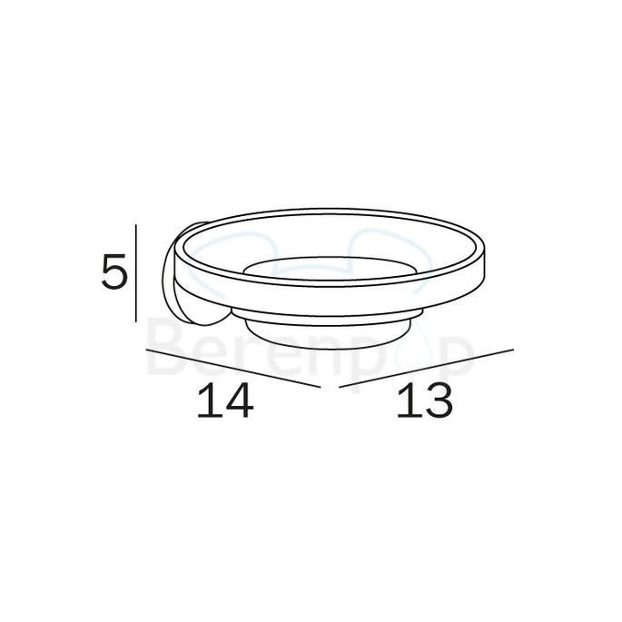 Inda One A24110CR03 zeephouder transparant helder glas/ chroom