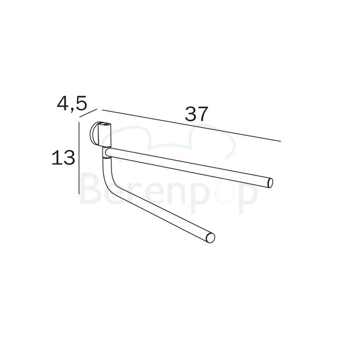 Inda One A2415BCR 2-lids handdoekhouder chroom