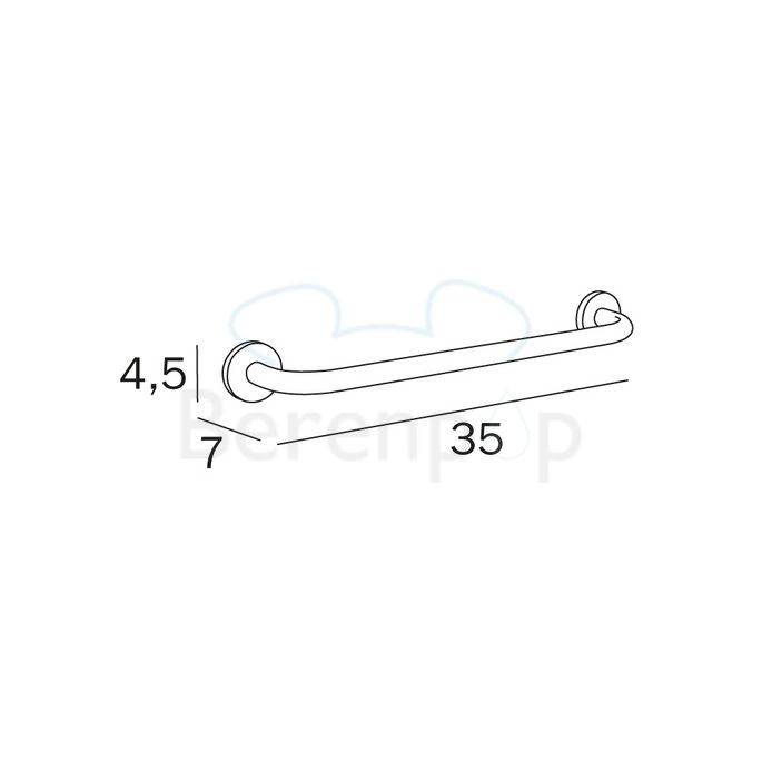 Inda One A2490ACR handdoekhouder 35cm chroom