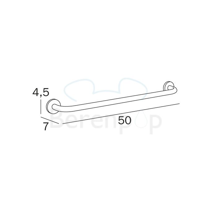 Inda One A2490BCR handdoekhouder 50cm chroom