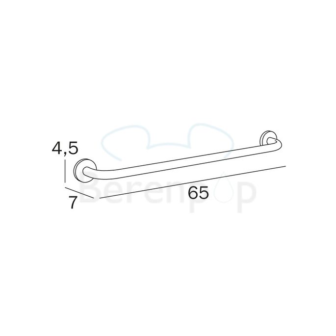 Inda One A2490CCR handdoekhouder 65cm chroom