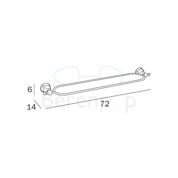 Inda Raffaella A32080BZ21 planchet 720mm gesatineerd glas/ brons