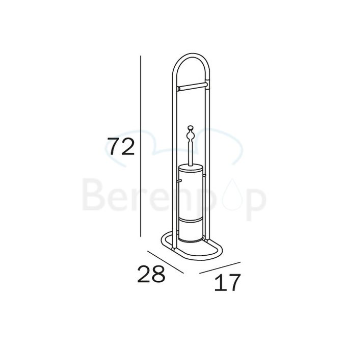 Inda Raffaella A32240CR multifunctionele toiletstandaard chroom