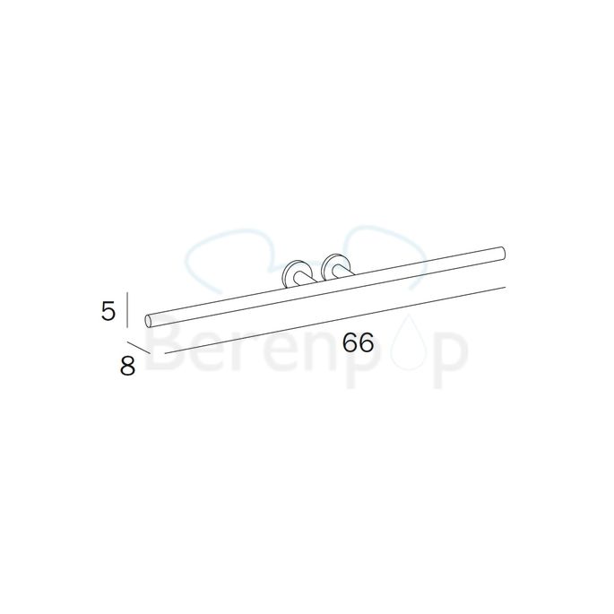 Inda Touch A4618CCR dubbele handdoekhouder 66cm chroom