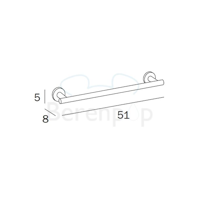 Inda Touch A4618FCR handdoekhouder 51cm chroom