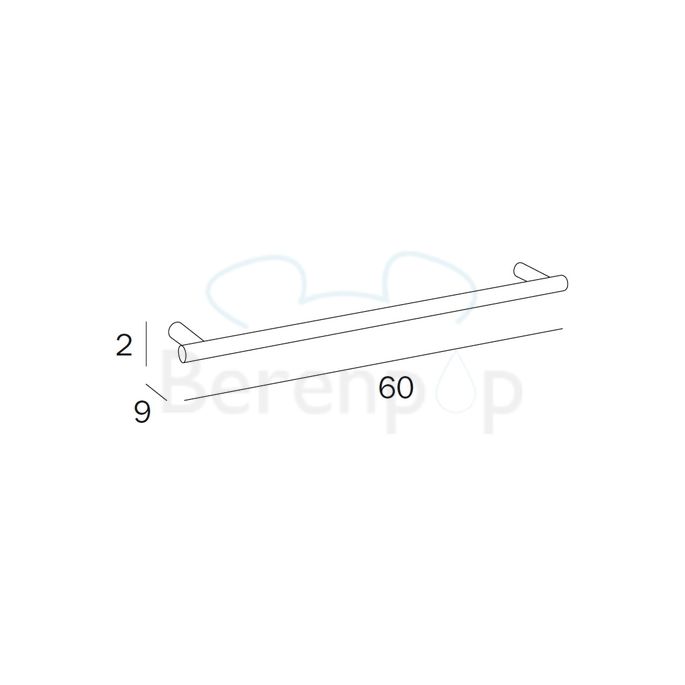 Inda Touch A4618UCR handdoekhouder 60cm chroom