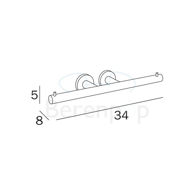 Inda Touch A46252CR dubbele toiletrolhouder chroom