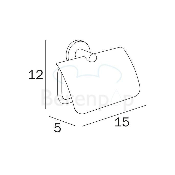 Inda Touch A4626BCR toiletrolhouder met deksel chroom