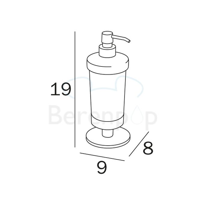 Inda Touch A4667ZCR21 zeepdispenser gesatineerd glas/ chroom