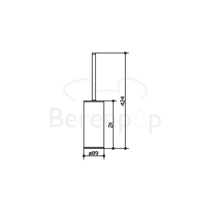 Keuco Moll 04969010100 toiletborstelgarnituur chroom/ wit