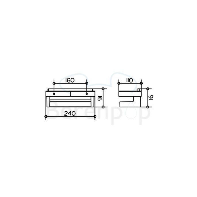 Keuco Moll 12759010001 douchekorf met wisser chroom/ antraciet (OUTLET)