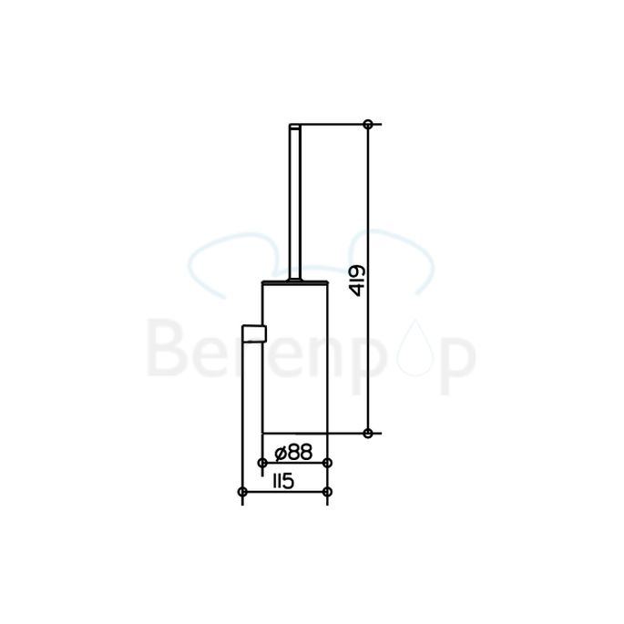 Keuco Moll 12769010100 toiletborstelgarnituur chroom/ wit