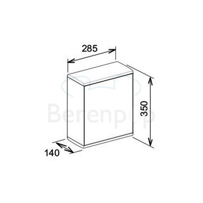 Keuco Moll 12785010100 houder voor papieren handdoeken (scharnier rechts) aluminium zilver/ wit