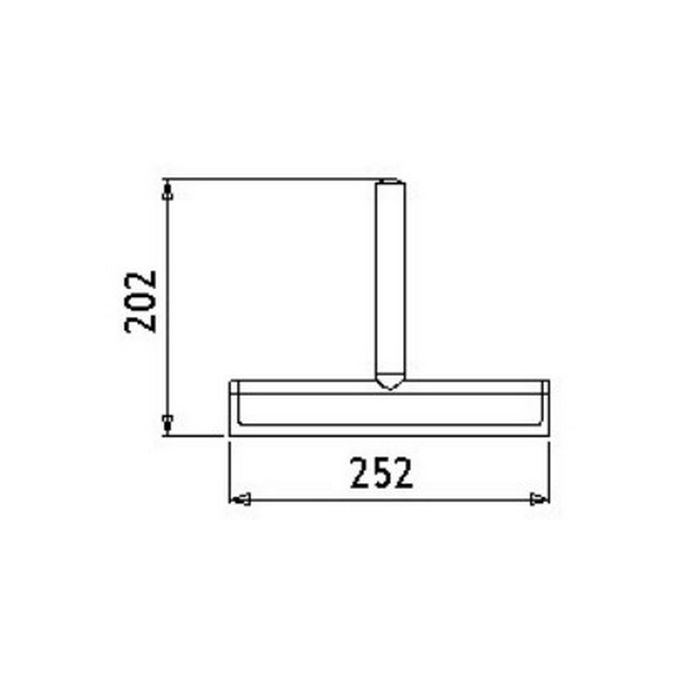 Luca 1007 wandwisser RVS geborsteld