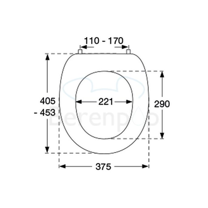 Pressalit Projecta Pro 896011-DC9999 toiletzitting met deksel (verhoogd 50 mm) wit