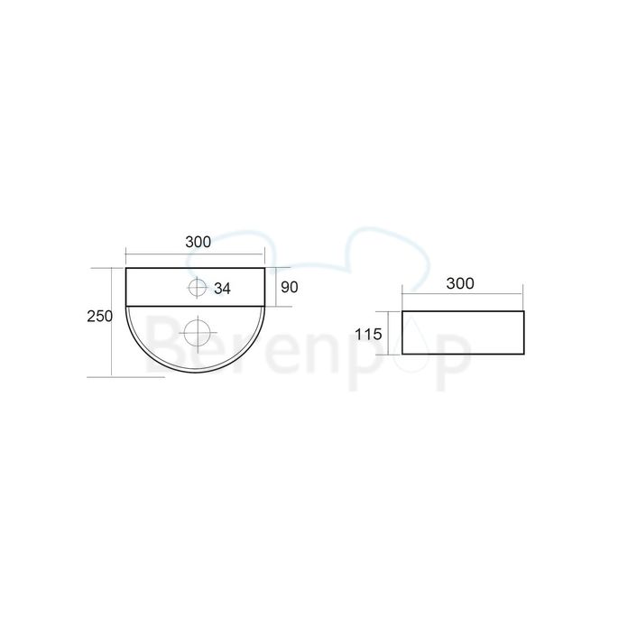 San4U 2500710 Moon fontein 30x25x11,5cm keramiek wit