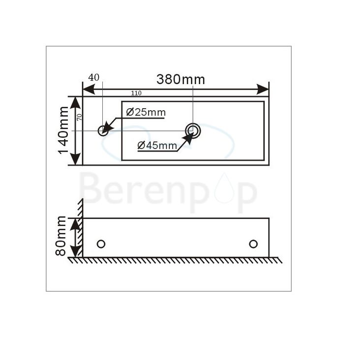 San4U 2506401 Queen (links) fontein 38x14x8cm keramiek wit