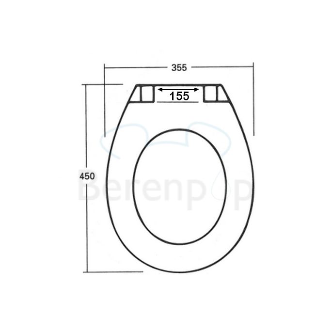 Sphinx 280 S8H51307000 toiletzitting zonder deksel wit *niet meer leverbaar*