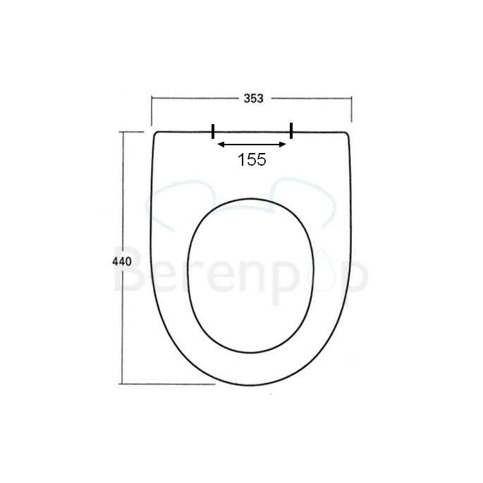 Sphinx 300 Basic S8H50405000 toiletzitting zonder deksel wit *niet meer leverbaar*