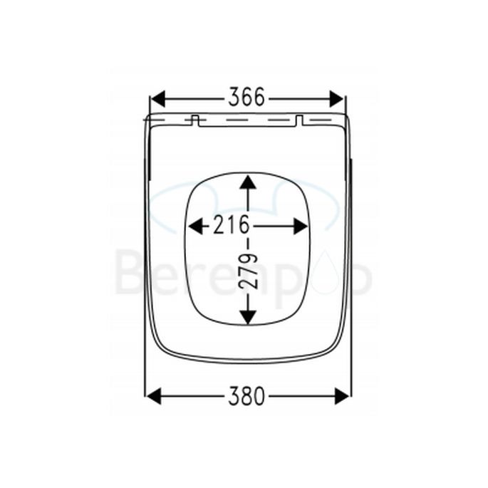 Villeroy en Boch (Omnia) Architectura 9M58S101 toiletzitting met deksel wit