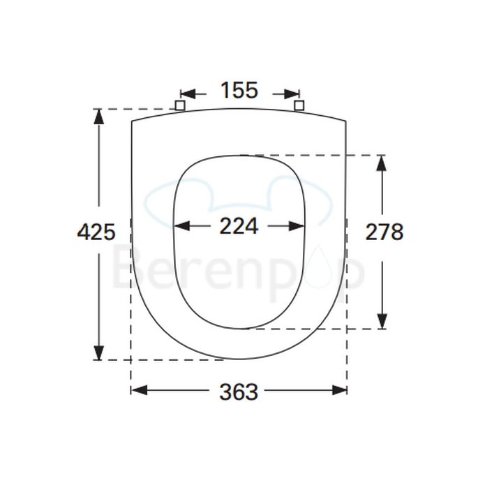 Villeroy en Boch (Omnia) Architectura / O.Novo / Subway 9M636101 toiletzitting zonder deksel wit