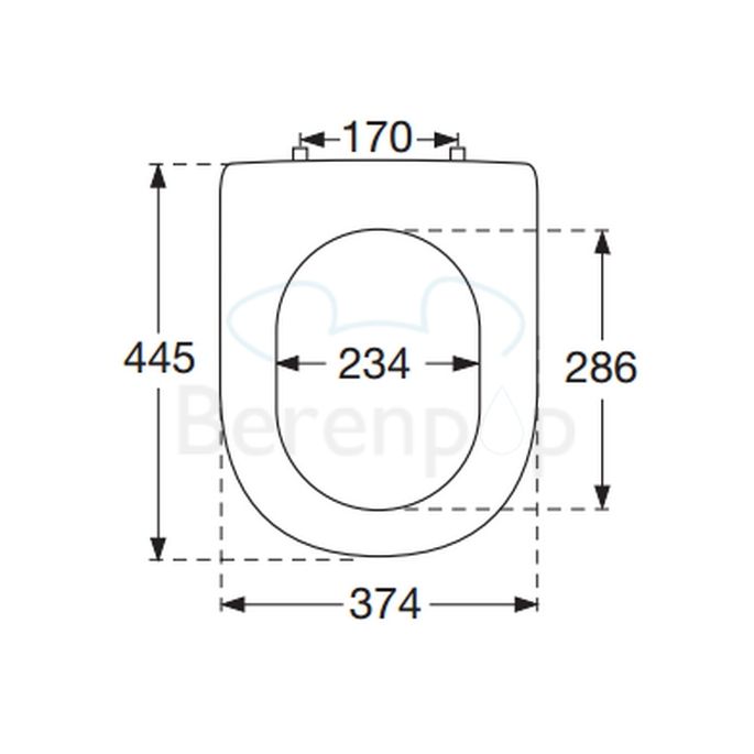 Villeroy en Boch Hommage 99266100 toiletzitting met deksel notenboom gebeitst