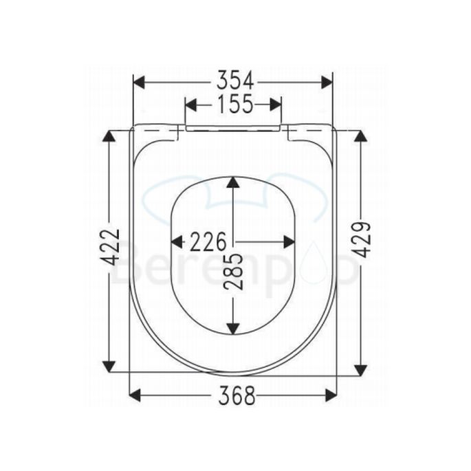 Villeroy en Boch O.Novo 9M38S101 toiletzitting met deksel wit