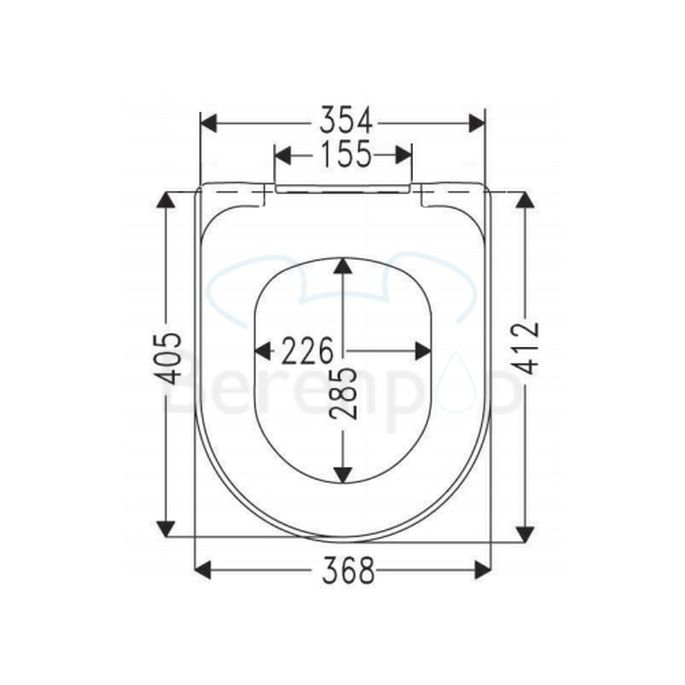 Villeroy en Boch O.Novo 9M396101 toiletzitting met deksel wit