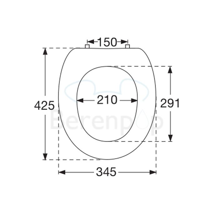 Villeroy en Boch Oblic 88466101 toiletzitting met deksel wit