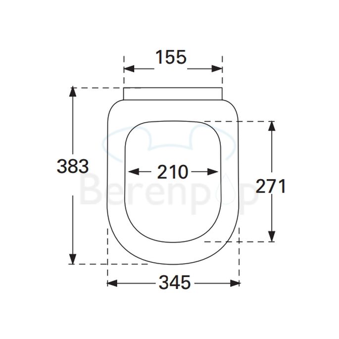 Villeroy en Boch Omnia Architectura Compact 9M66E101 toiletzitting met deksel wit