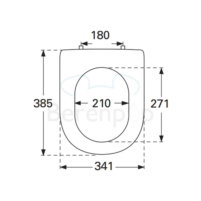 Villeroy en Boch Subway 2.0 Compact 9M69Q101 toiletzitting met deksel wit