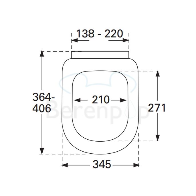 Villeroy en Boch Subway 1.0 Compact 9M66S101 toiletzitting met deksel wit