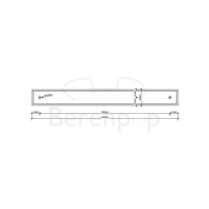 Decor Walther 0330100 BOOK 40 LED wandlamp dimbaar 40x11,5cm chroom