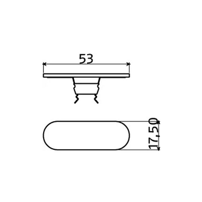 Clou CL1060300141 afdekplaatje t.b.v. (New) Flush en First afvoerplug, RVS geborsteld