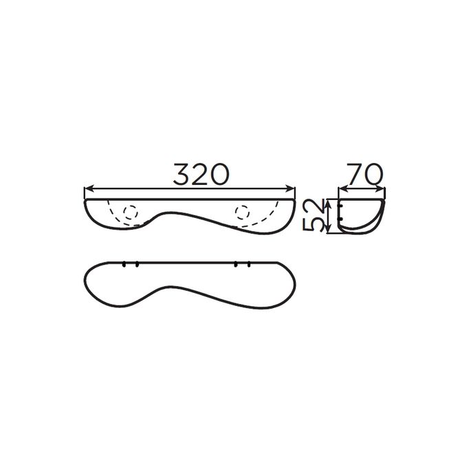 Clou Cliff CL0900005 planchet 320mm keramiek wit