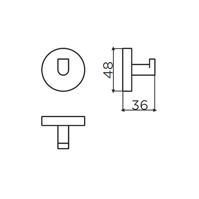 Clou Flat CL090206420 set van 2 kledinghaken mat wit
